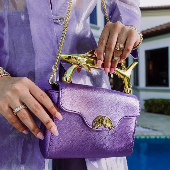 Sprayground Sharks Of The Gold Ocean Clutch - Picture 2 of 11